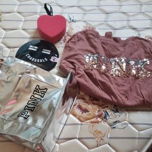 PINK sparkly shirt sequin with extras